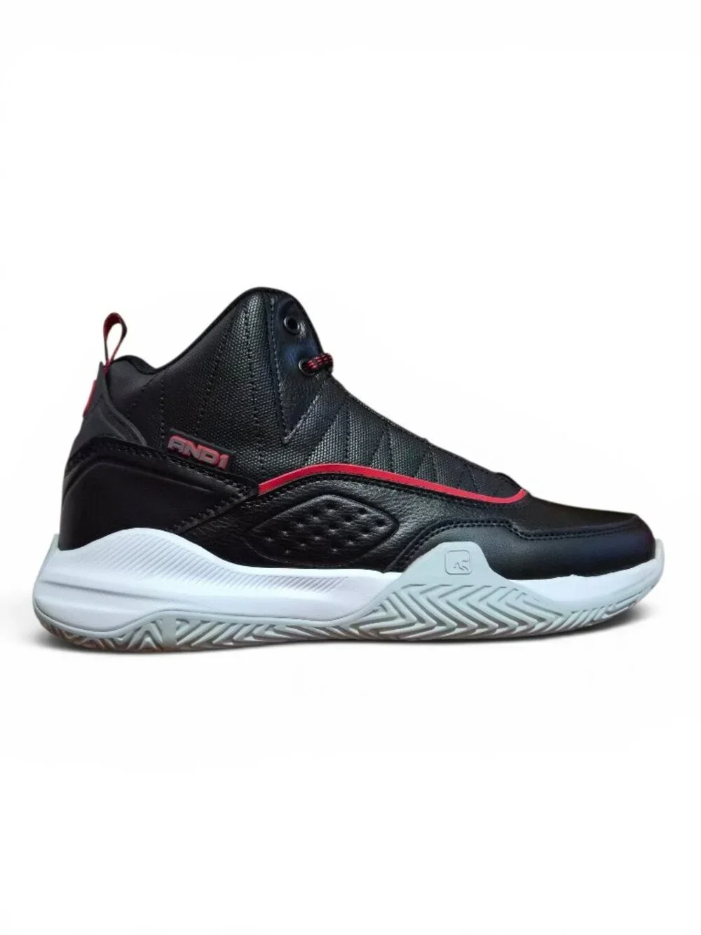 AND1 Mens Athletic Basketball Shoes Streetball High Top Size 7, 10 Lace-up Black